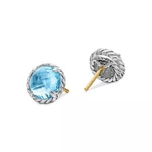 NWT David Yurman Châtelaine Earrings with Blue Topaz